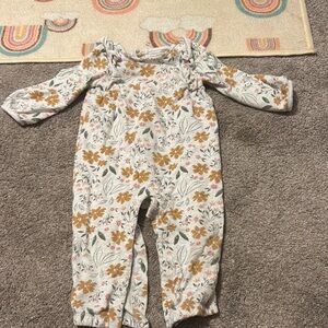 Carter's Floral Long Sleeve Baby Romper